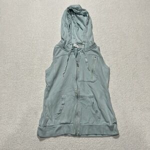 GOOD CONDITION!! Soundgirl Tank Top Hoodie Sleeve-less Light Blue Size: M